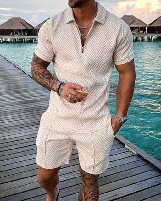 Torin | Men's Polo and Shorts Two-Piece Set, Coordinated Summer Set | Direct Attire