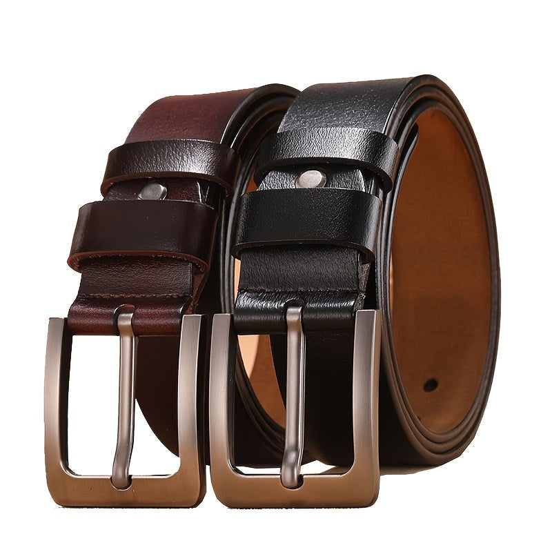 Tristan | Men's Leather Belt with Pin Buckle, Classic Leather Belt | Direct Attire