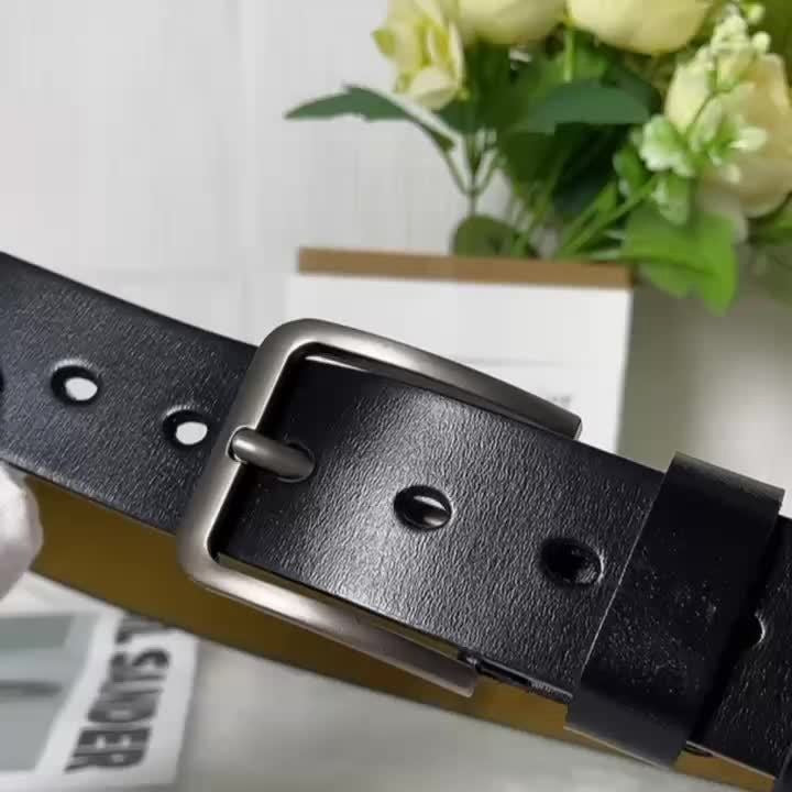 Tristan | Men's Leather Belt with Pin Buckle, Classic Leather Belt | Direct Attire