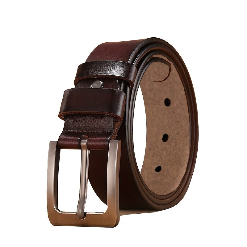 Tristan | Men's Leather Belt with Pin Buckle, Classic Leather Belt | Direct Attire