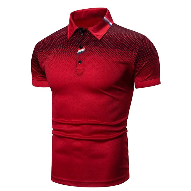 Tyler | Men's Short-Sleeve Polo Shirt, Ribbed Collar Polo | Direct Attire | Grijs