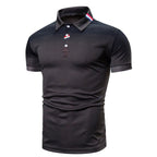 Tyler | Men's Short-Sleeve Polo Shirt, Ribbed Collar Polo | Direct Attire | Rood