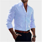Zane | Men's Striped Cotton Button Shirt, Classic Dress Shirt | Direct Attire